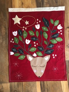 New Pottery Barn Kids Christmas Nordic Red Wool Reindeer Deer