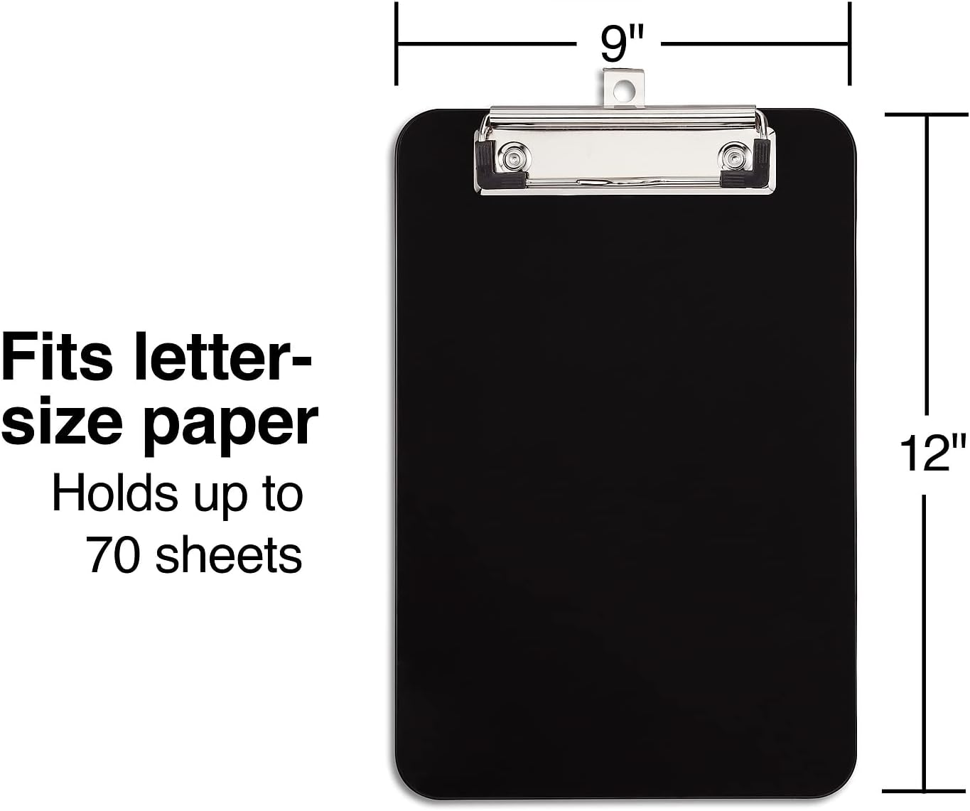 Staples 951060 Plastic Clipboards Black 6/Pack (23143) eBay