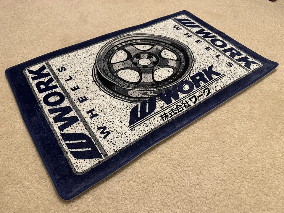 JDM Style Work Wheels Doormat Non-Slip, Floor Mat, Room Decor - Image 2 of 4