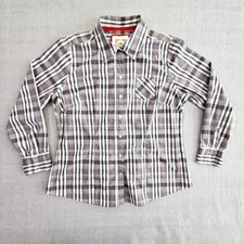 Long Sleeve Button-Up Metallic Buttons and Thread Size 14/16W Quiet Luxury Y2K