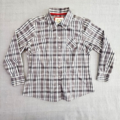 Long Sleeve Button-Up Metallic Buttons and Thread Size 14/16W Quiet Luxury Y2K