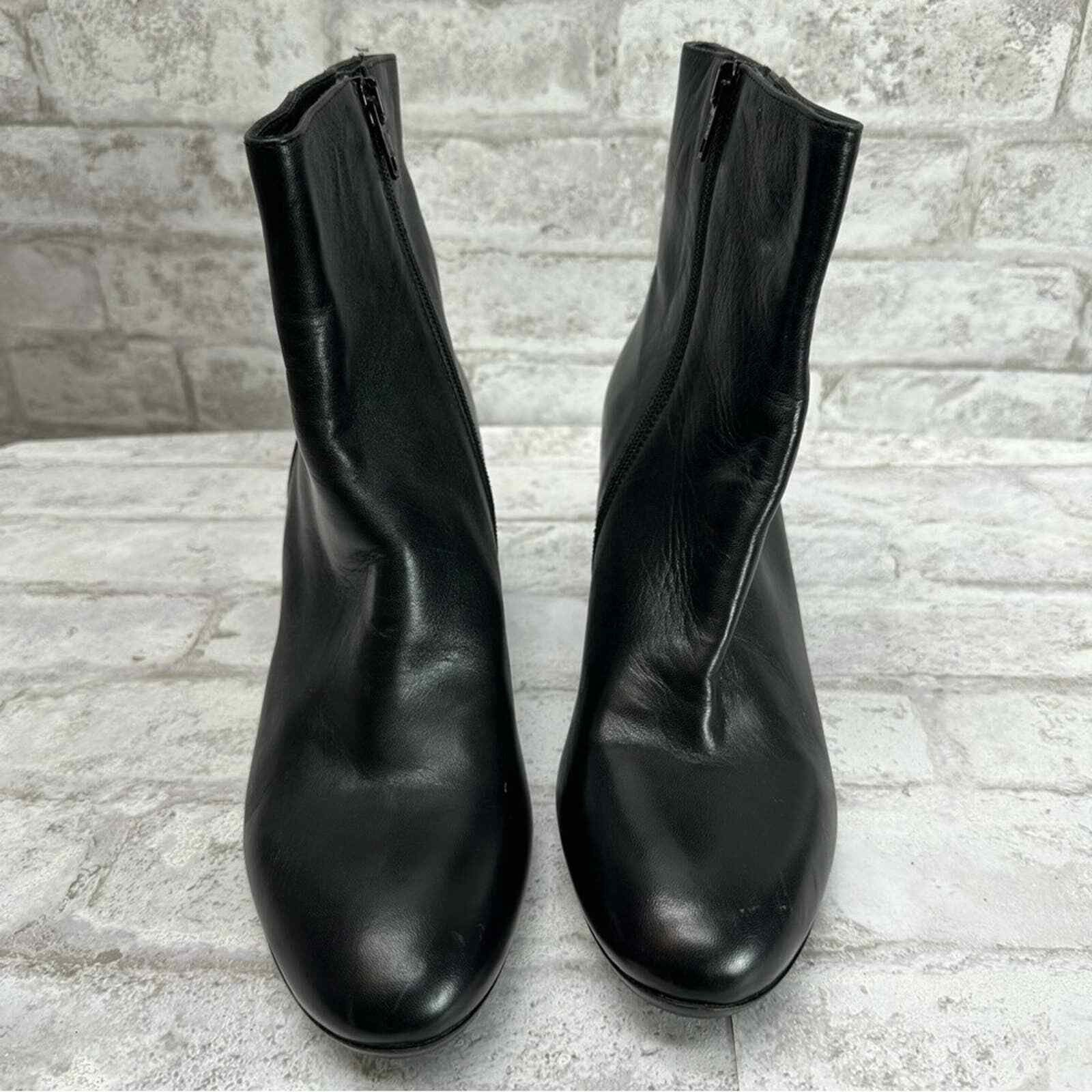 Napoleoni Italian leather boots women’s 40 black NWOT zipper gunmetal
