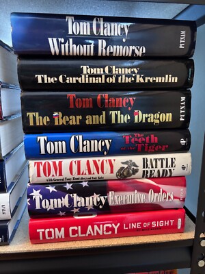 Tom Clancy books hardcover, build your lot, $6 flat shipping