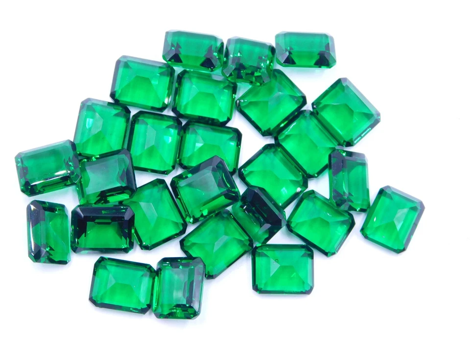 10x12 MM Lab Created Emerald Oval Cut Loose Gemstone For Jewelry Making P-730 - Image 4 of 4