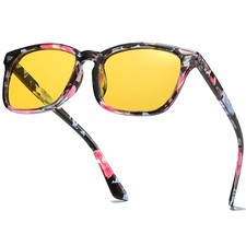 Night Driving Glasses for Women Men - Polarized Anti Glare Yellow Lens HD Nig...