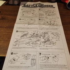 Vintage 1978 Original Micronauts Battle Cruiser Assembly Instructions Sheet