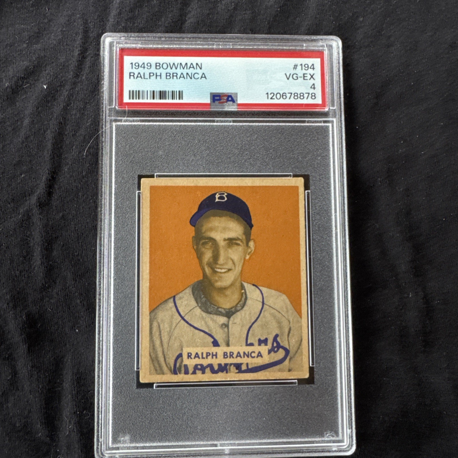 1949 Bowman 194 Ralph Branca PSA 4