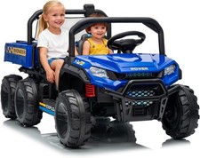 24V 4WD Kids Ride-on Dump Truck with Remote Control,2-Seater Kids Toys Xmas Gift