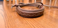 Fancy padded extra wide noseband, brown, Overwise warmblood for bridle