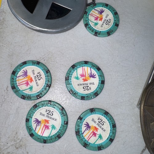 5 Of The Mirage Casino $25 Chips