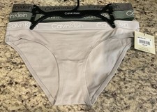CALVIN KLEIN Panties Sz M 3Pk QP2139X-302 Cotton Bikini Black,Green,Grey MSRP 33