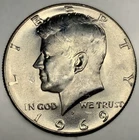 1969 D Kennedy Half Dollar BU Uncirculated Silver 50c US Coin - 4100