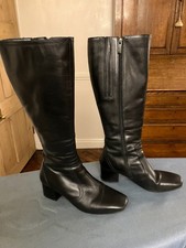 Duo Boots black leather size 37 (4) and 39cm calf beautiful quality