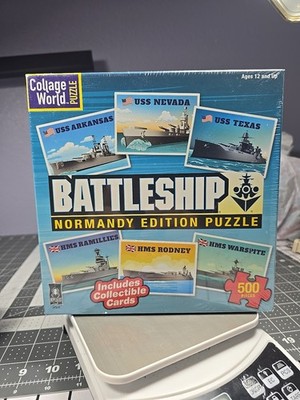  NIB Battleship Normandy Edition Jigsaw Puzzle 500 Pieces w/ Collectible Cards