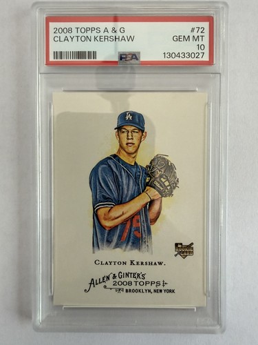 2008 Topps Allen & Ginter's Clayton Kershaw #72 (RC) PSA 10