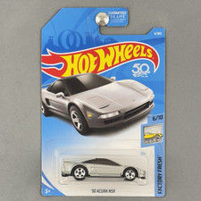 2018 Hot Wheels '90 Acura NSX Metallic Silver Factory Fresh 6/10 4/365