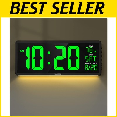 Modern 16  LED Wall Clock - Remote Control, 7 Colors & Adjustable Brightness