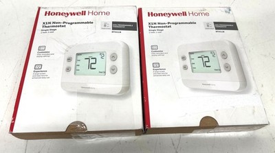 LOT OF 2 Honeywell X1N Non-Programmable Thermostat, Single-Stage, 1-Heat/1-Cool