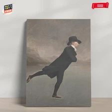 The Skating Minister Vintage Painting Canvas Print Poster Home Decor