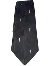 David Taylor Tie Mens One Size Black Geometric Pattern 100 Polyester Dress