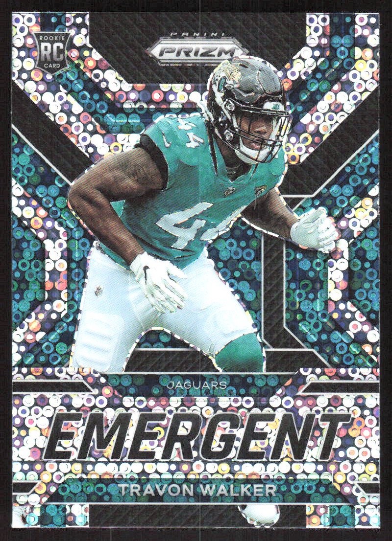 1333J 2022 Panini Prizm #E-19 Travon Walker Emergent Prizms No Huddle