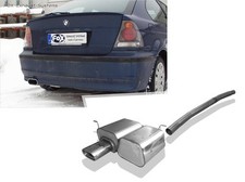  Edelstahl Racinganlage BMW 3er E46 316Ti u. 318Ti Compact 135x80mm flachoval