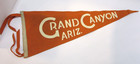 Old 1930's Grand Canyon Arizona Large White on Orange Felt 23" Antique Pennant — photo 1