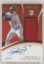 2020 Panini Immaculate Rookie Patch Auto 9/99 Tres Barrera #153 Patch Auto 00lz
