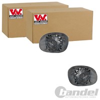 2X Van Wezel Spiegelglas Konvex Unbeheizt Passend FüR CitroËN C3 Links+Rechts