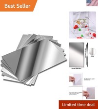 12 Pack Self-Adhesive Plastic Mirror Tiles - Modern Decor for Home Education