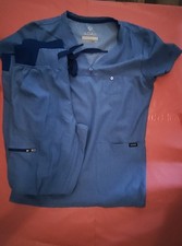Adar Xs Jogger Scrubs Set Blue