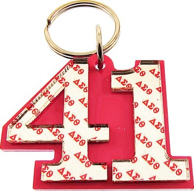 Delta Sigma Theta Line #41 Key Chain [Red - 2.25''T]