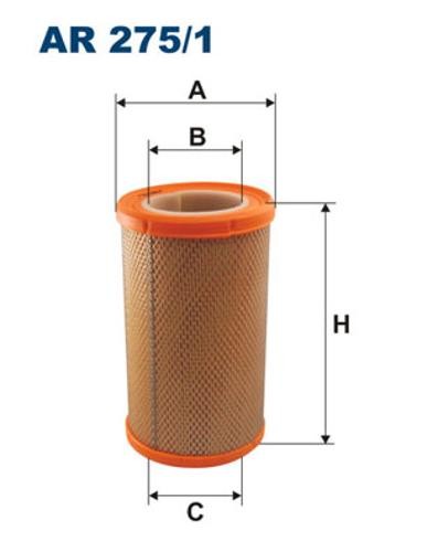 AIR FILTER AR 275/1 FOR RENAULT K7M703/702/790 1.6L 4cyl MEGANE I