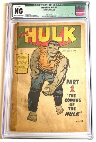 INCREDIBLE HULK #1 ~ Coverless original 1962 ~ CGC graded "NG" affordable grail!