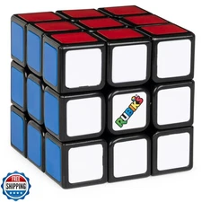 Rubik's Cube, The Original 3x3 Cube, Problem-Solving Brain Teaser, Color-Matc