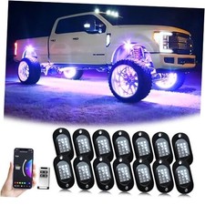LED Rock Lights 210 LEDs Lights with Phone App/Remote Control  14 Pods RGB