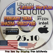 Ubuntu Studio 25.10 DVD   Live Boot - Installer   Pro Media Creation  Gaming