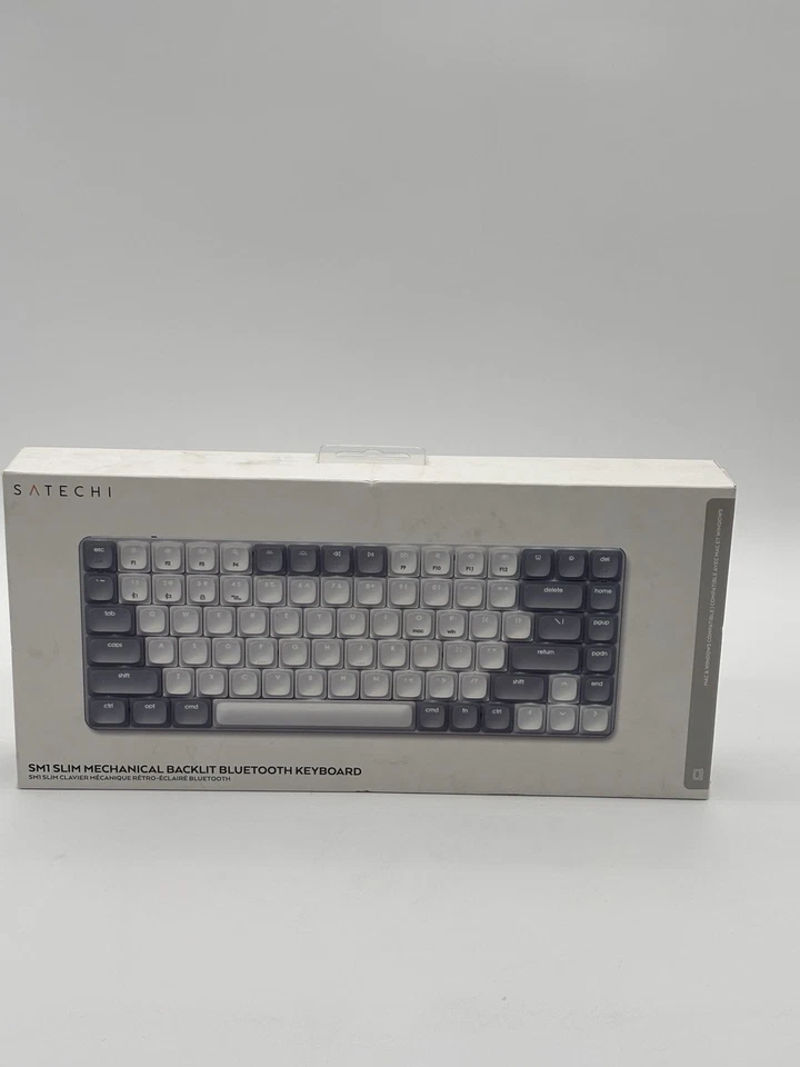 Satechi SM1 Mechanical Backlit Bluetooth Keyboard - Light Grey/ White, NEW - Image 2 of 4