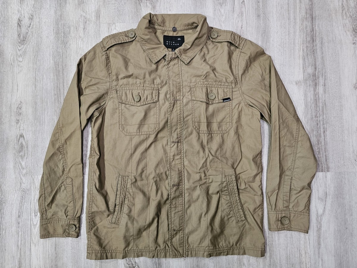 Quicksilver Men's Beige light weight Jacket, Size L