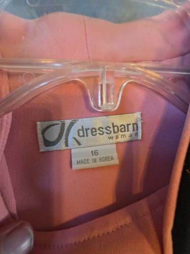 Dressbarn Women 3 Piece Pants Suit Set Black Pink Stripe Size 16 Career Work - Picture 6 of 9