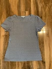Reiss Size Small Grey  And Black Patterned Top