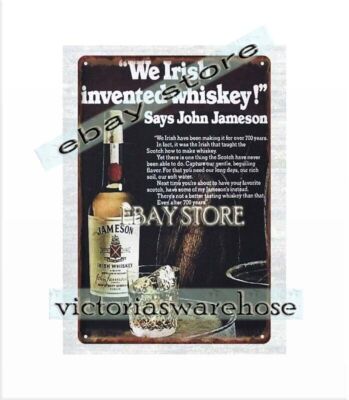 Irish John Ireland pubdrink Whiskey bar club drink tin sign nice hous