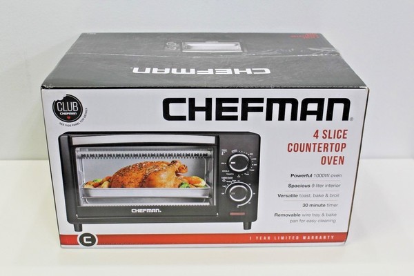 Chefman 4 Slice Toaster Oven Black
