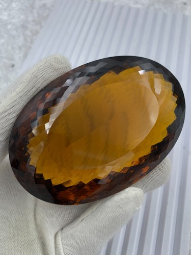 753 Carat Smoky Quartz Loose Gemstone, Large Size Oval Shape Home Decor Gemstone - Picture 6 of 10