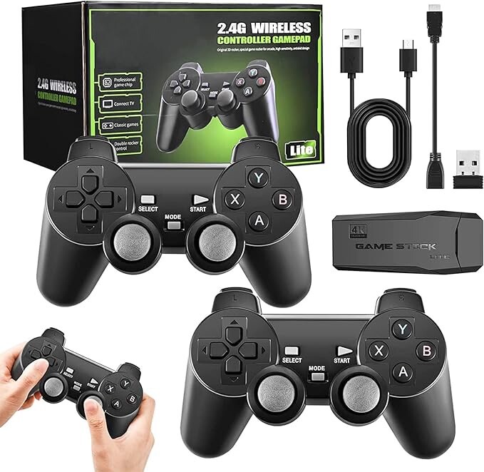 Retro Game Console Built-in 20000+ Games, 256G, Dual 2.4G Wireless Controllers