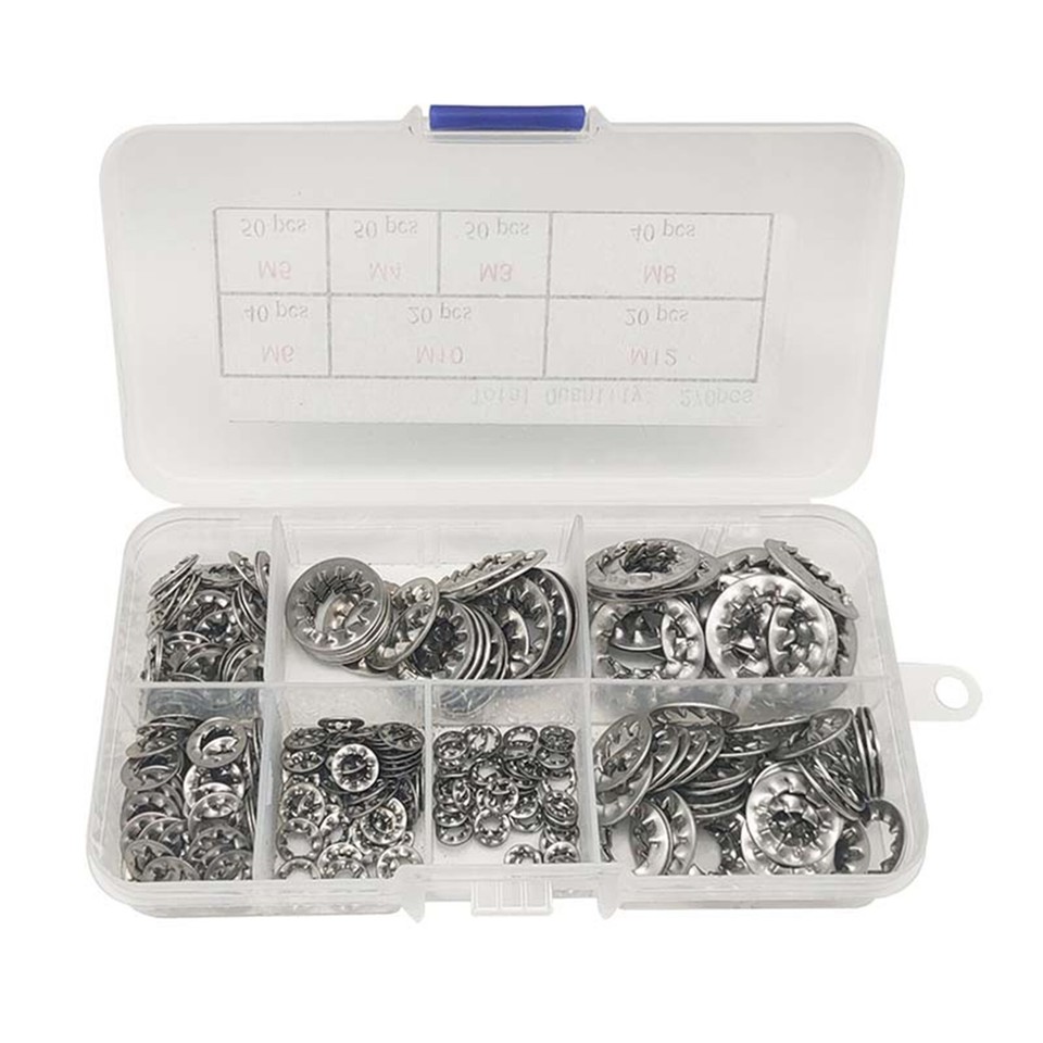 Professional Grade 270Pcs AntiLoosening Washers in Strong Stainless