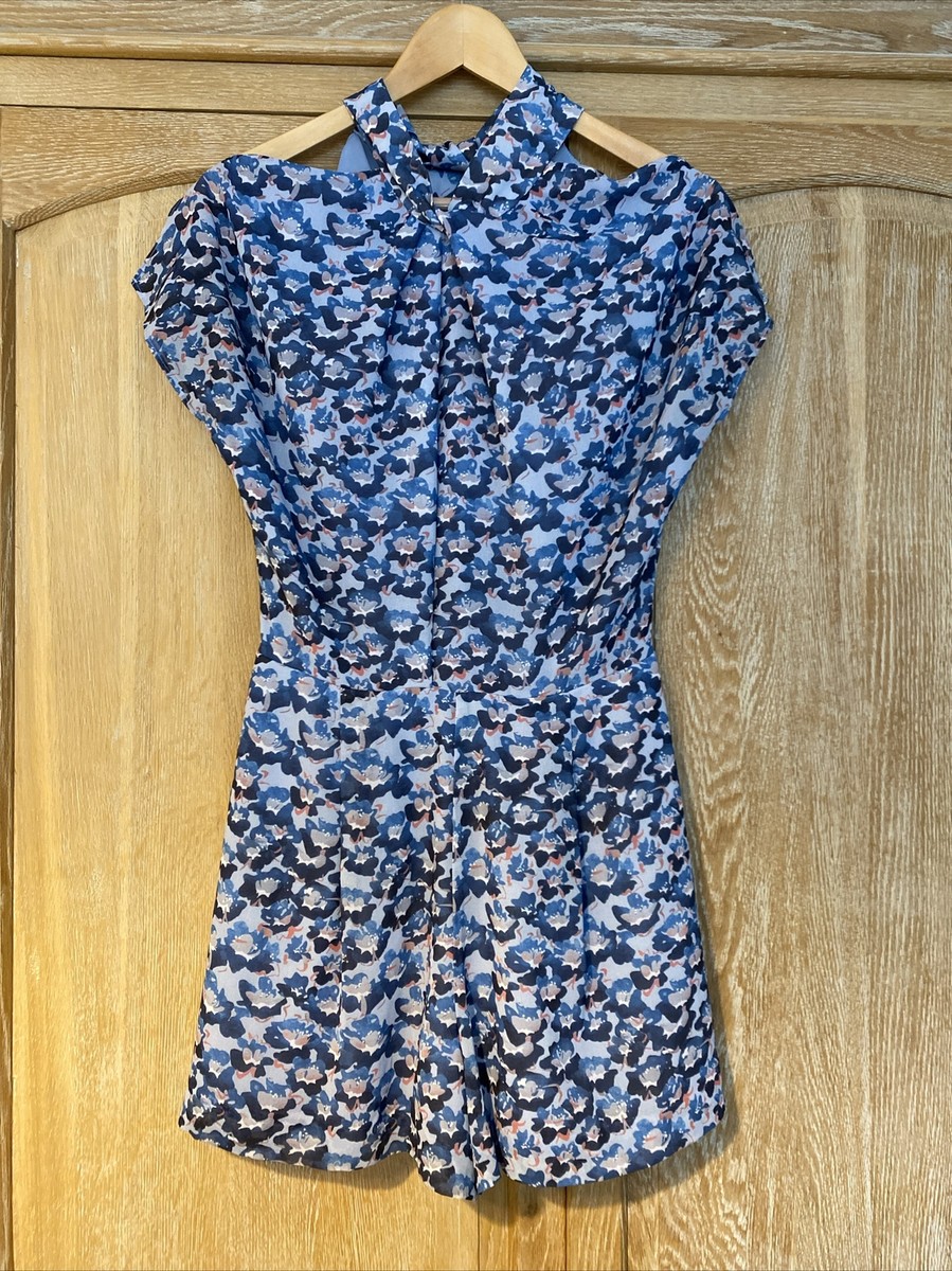 Reiss Blue Floral Play suit