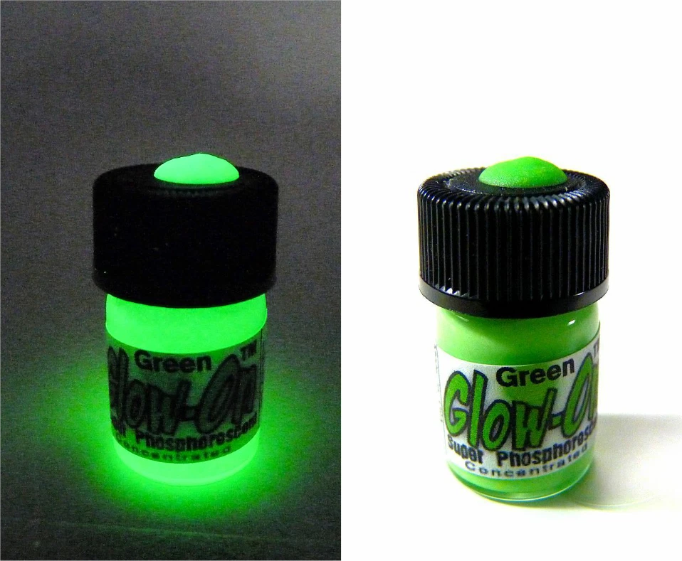 Glow-On GREEN Glow Paint For Gun Sights, Fishing Lures 2.3 ml vial, Bright!