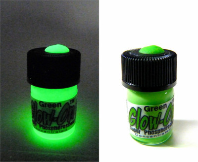 Glow-On GREEN Leuchtfarbe für Gun Sights, Angelköder 2,3 ml Fläschchen, hell!