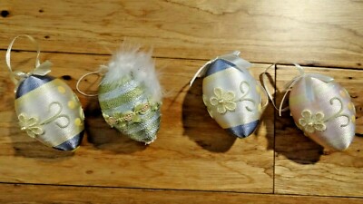Victorian Inspired Easter Egg Ornaments Set Of 4 
